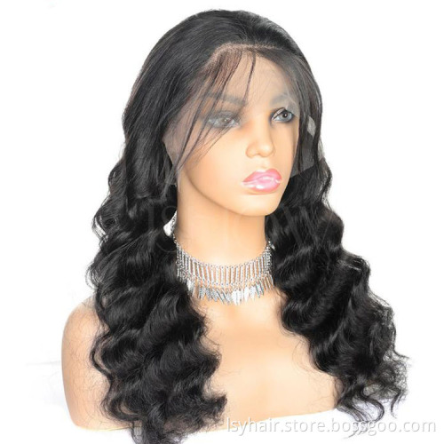 Lsy Brazilian Hair Wig 150% Density Loose Deep Wave 13x4 Lace Front wig Human Hair, Half Hand Tied Loose Wave Wig With Baby Hair